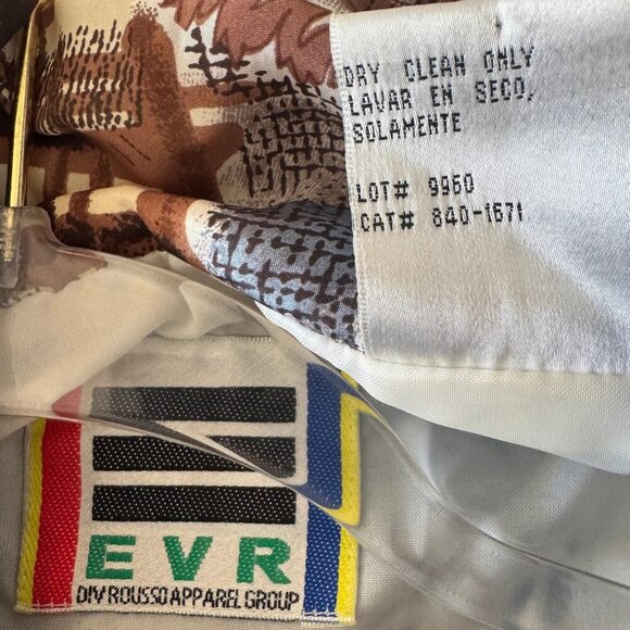 EVR Vintage 100% Silk Bomber Jacket Art Deco Abstract Print M - Picture 3 of 10